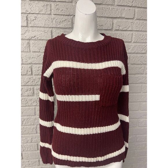 Love by Chesley Stripe Chunky Hi-Low Sweater Size S - Picture 1 of 9